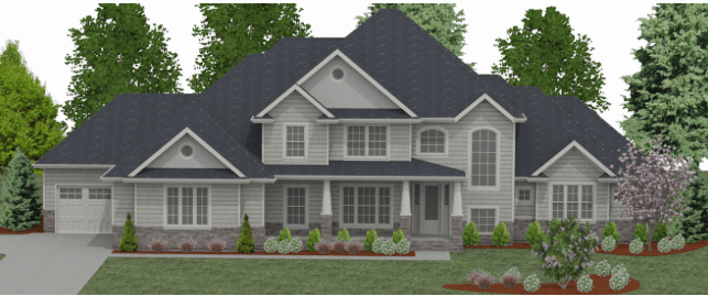 3D Home Elevation Rendering