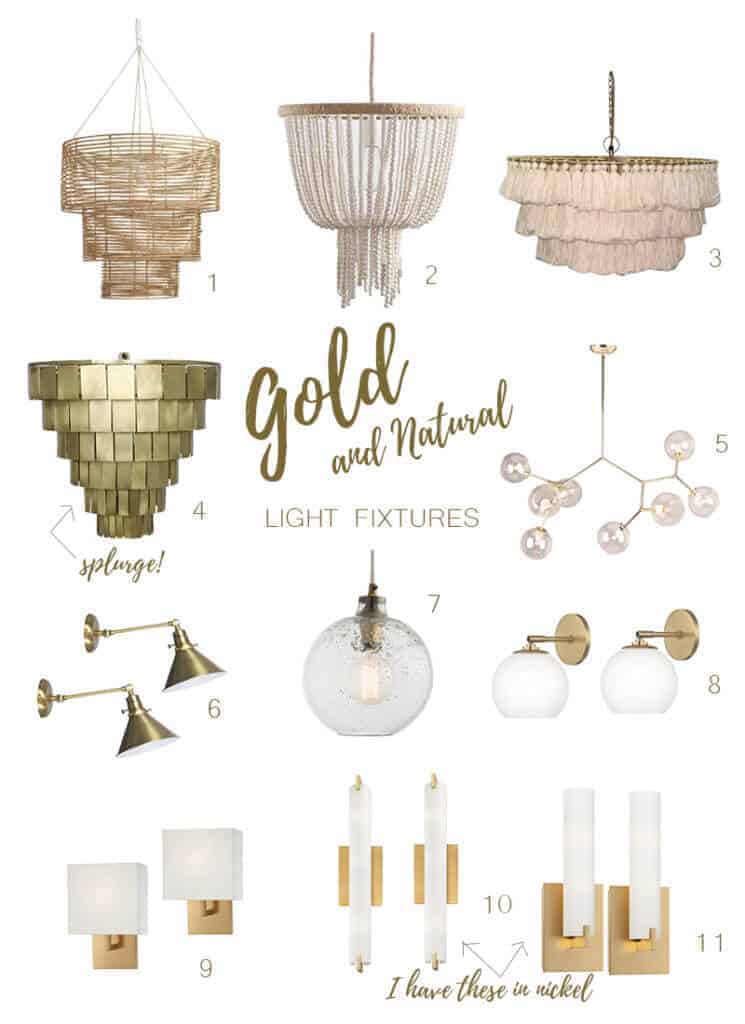 gold light fixtures