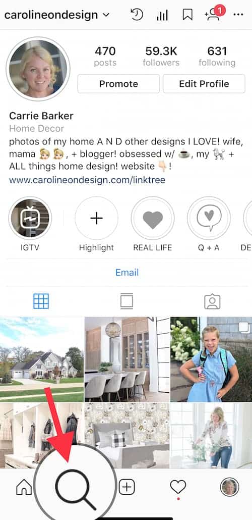 how to search on instagram