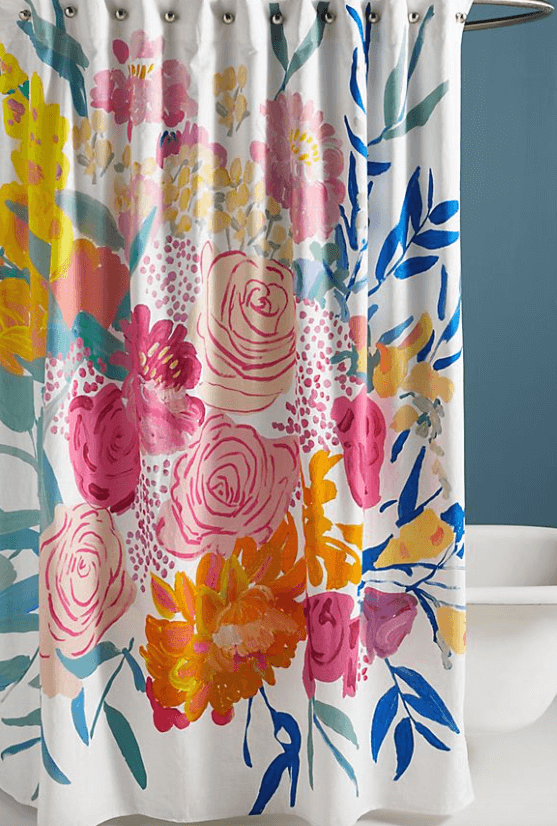 floral shower curtain