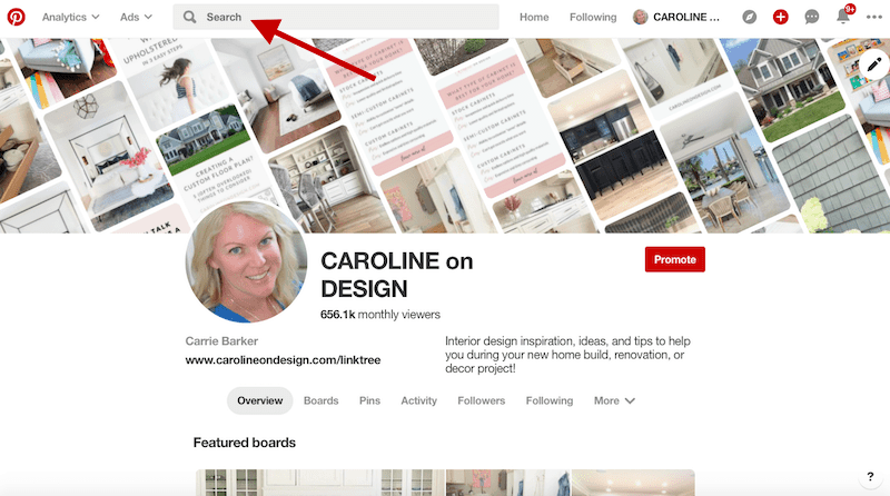 how to search on pinterest