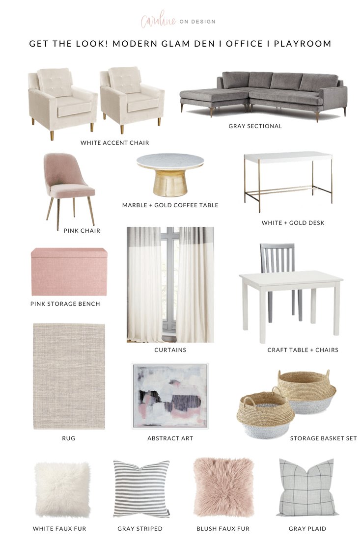 modern glam office furniture