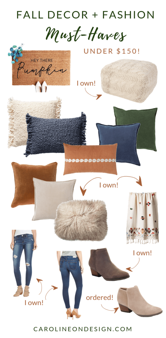 affordable fall decor and fashion must-haves roundup by Caroline on Design