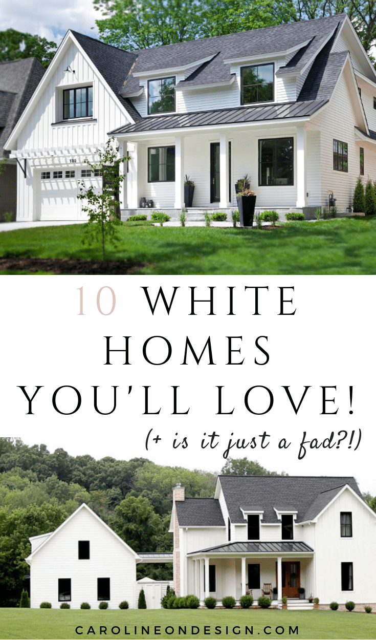 10 White Home Exterior Ideas Youll Swoon Over Caroline On Design
