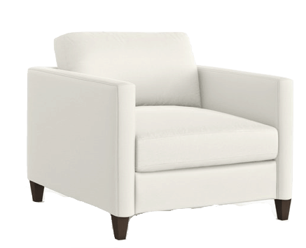 serena & lily look for less white accent chair