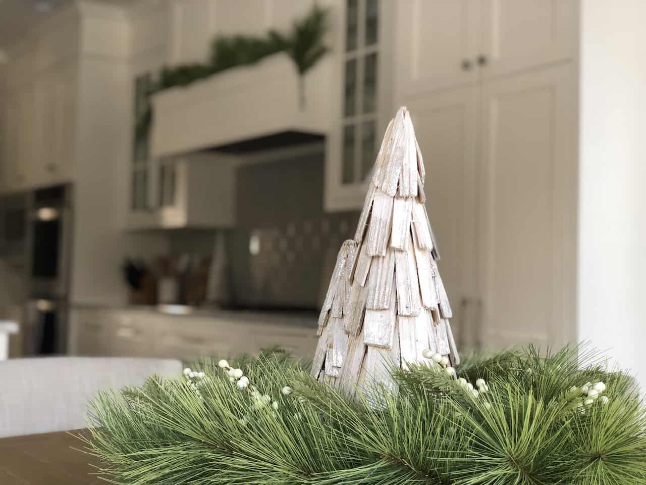 Neutral yet whimsical Christmas decor