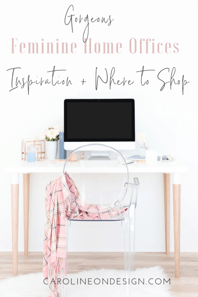 Fun and Feminine Home Offices Pin