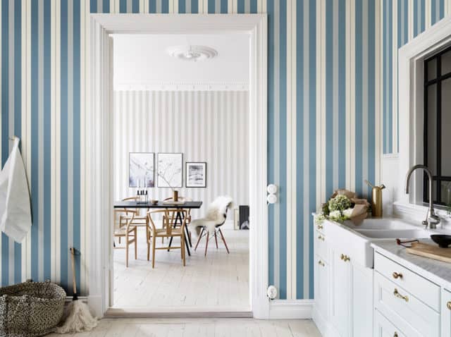 Vertical stripe wallpaper clever tricks to make small home feel bigger