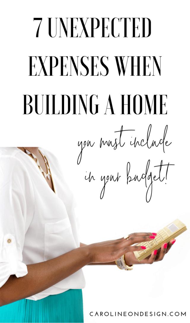 oväntade utgifter när du bygger ett hus för att inkludera i din budget