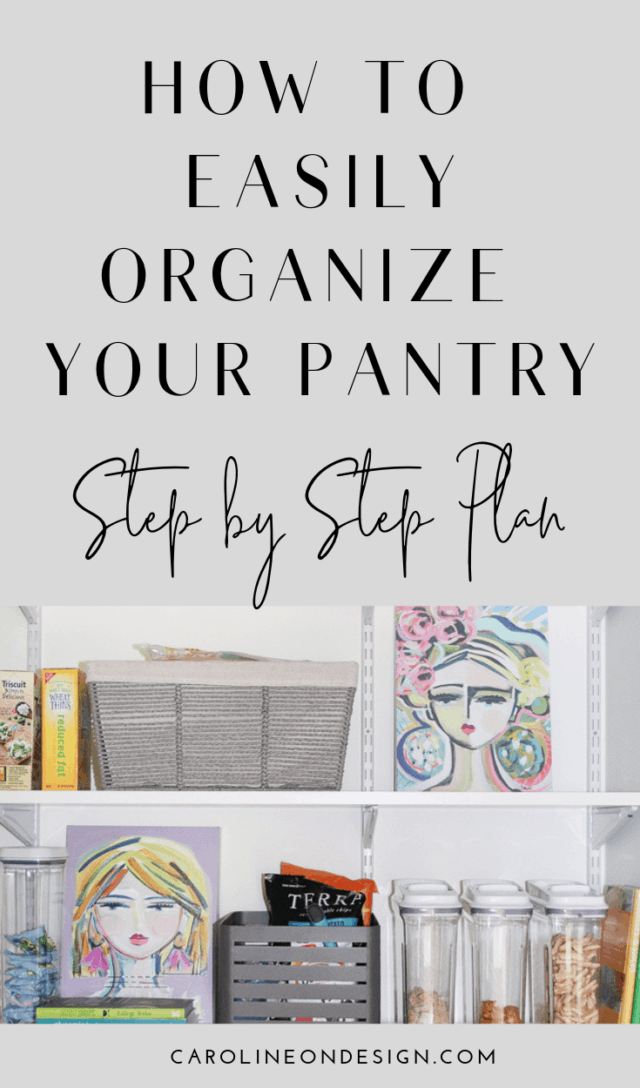 Step by step plan to organize pantry