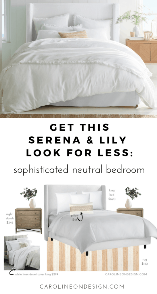 Serena & Lily Look for Less Bedroom Pin