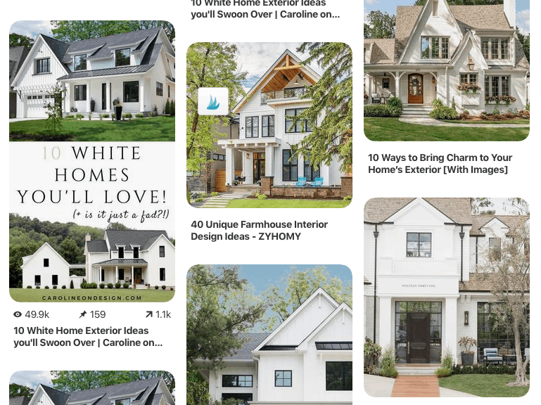 Caroline on Design White Home Exterior Pins
