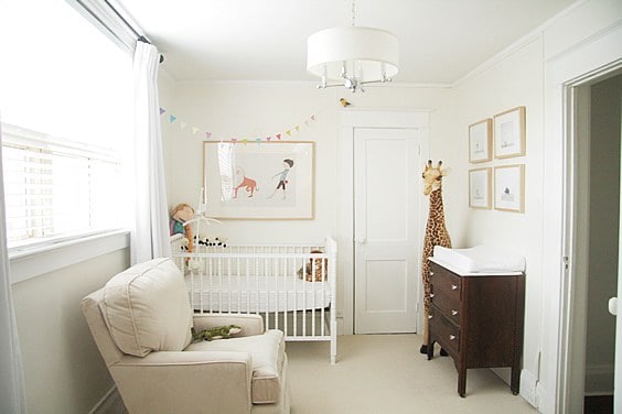 Benjamin Moore Cloud White on nursery walls
