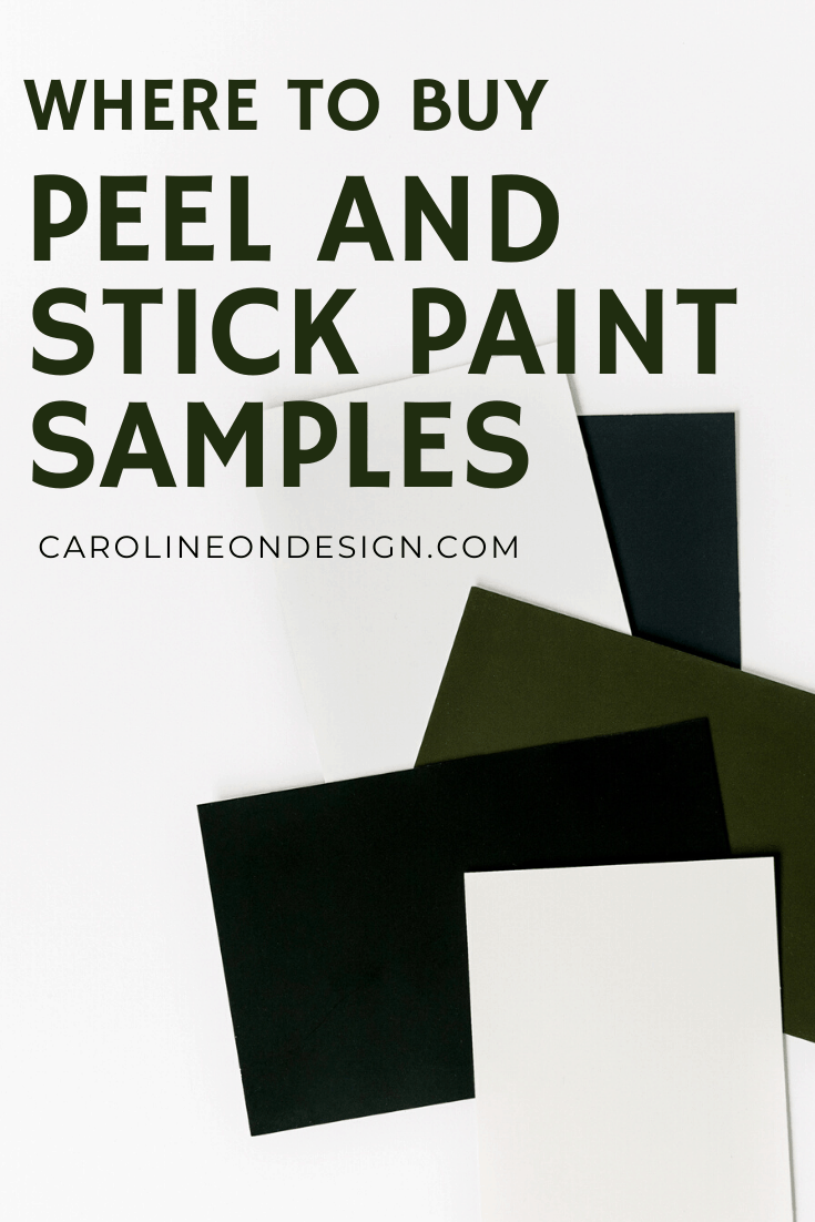 Peel and Stick Paint Samples Caroline on Design