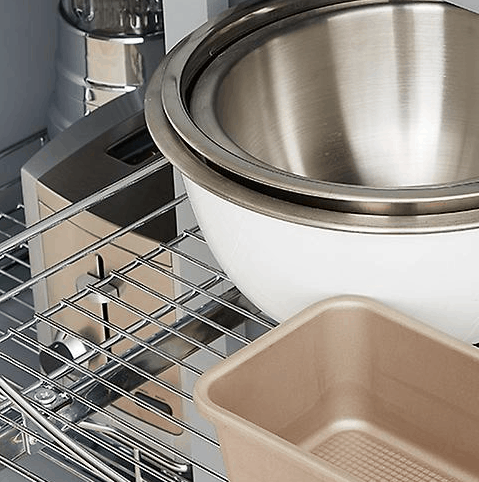 Kitchen Cabinet Storage Lynk Chrome Pull-Out Cabinet Drawers