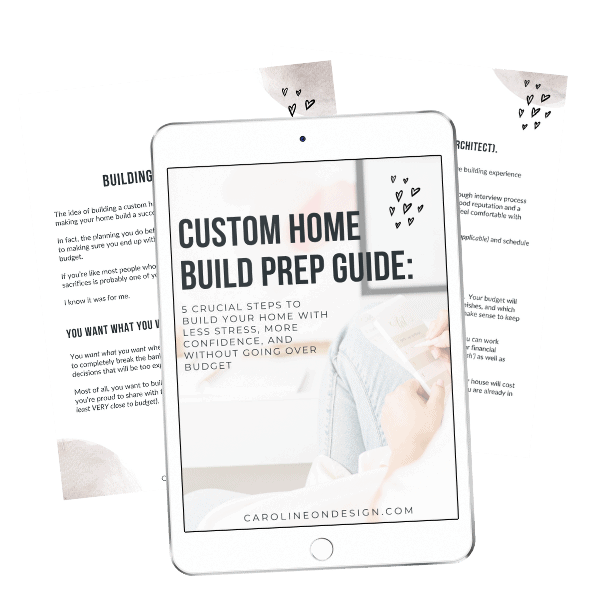custom home build prep mockup landing page