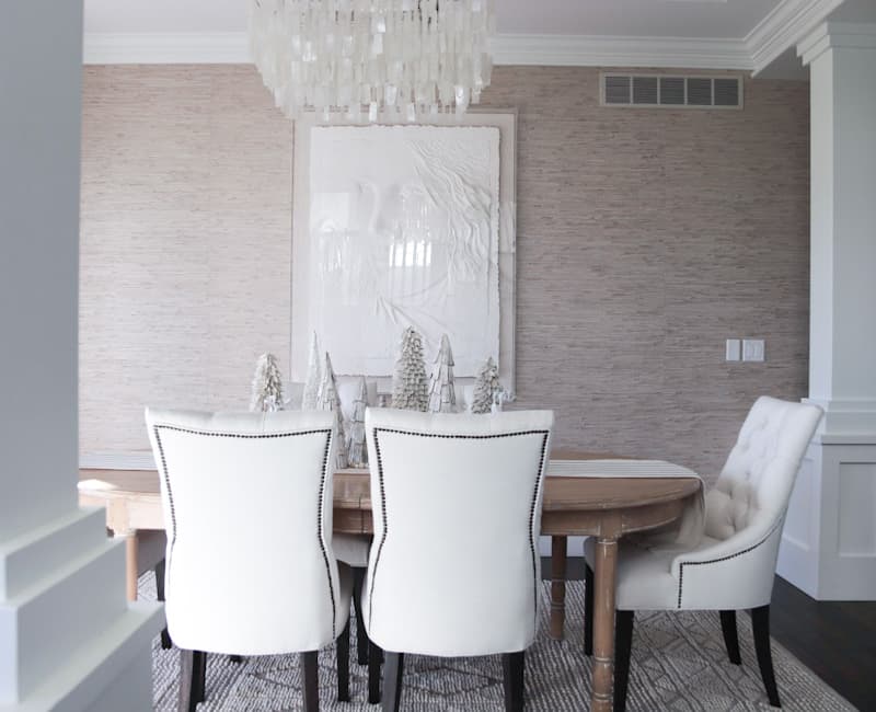 Neutral Christmas Dining Room