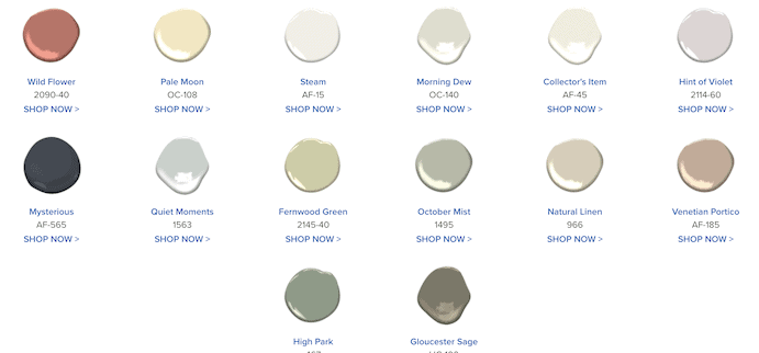 Popular Benjamin Moore Paint Colors of 2022